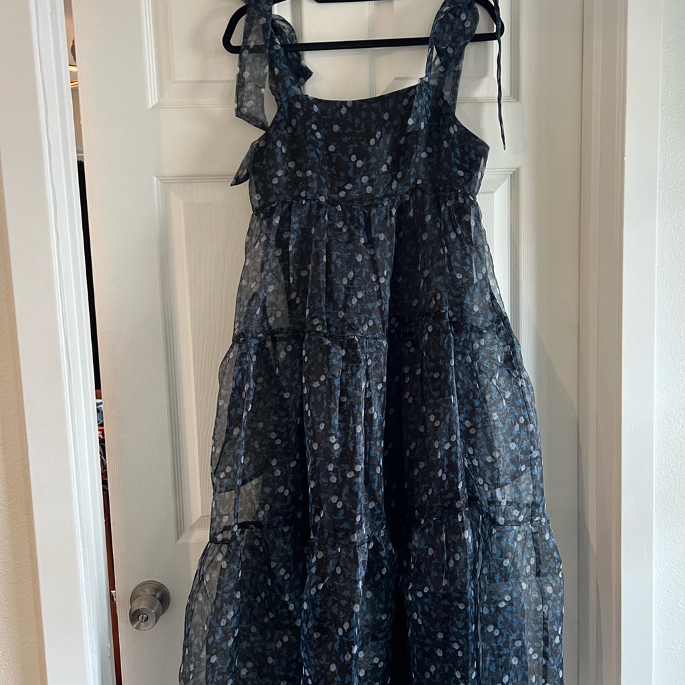Beautiful TCEC Organza sleeveless dress with pockets